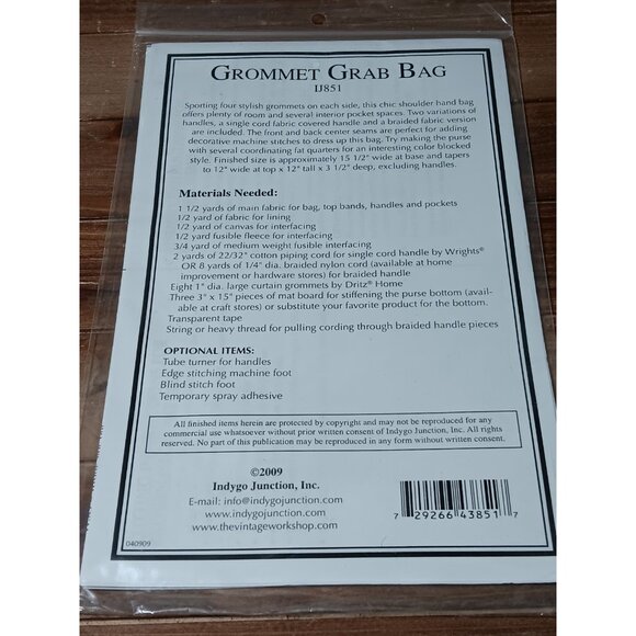 VTG Indygo Junction Grommet Grab Bag Pattern Beach Bag Boho - Picture 4 of 5